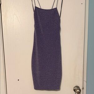 H&M Sparkling Purple Mini Dress